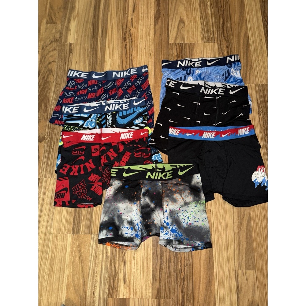 Nike Dri-Fit Stretch Microfiber Boxer Briefs Youth Size Large Set of 7